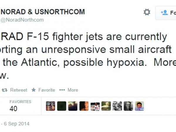 Unresponsive American plane crashes 