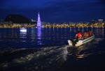 Rio Celebrates Holiday Season With Floating Christmas Tree