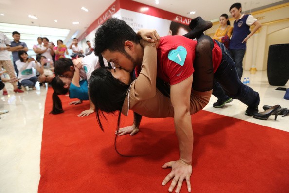 Kissing Competition During Chinese Valentine's Day In Kunming Kissing Competition During Chinese Valentine's Day In Kunming