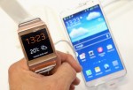 Galaxy Gear smartwatch next to the new Galaxy Note 3